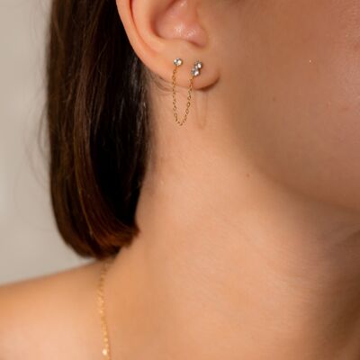 Double hole earrings