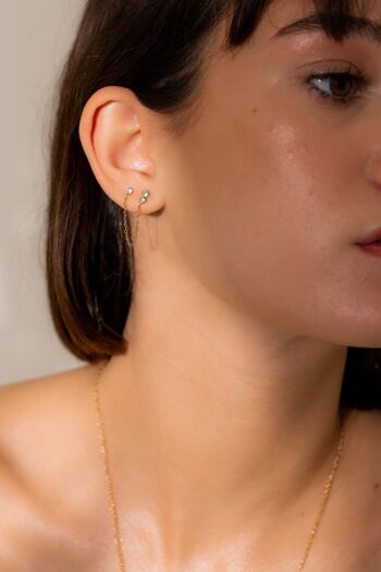 Boucles d'oreilles double trou 2