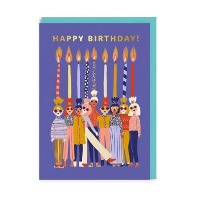 Joyeux anniversaire bougie dames carte de voeux