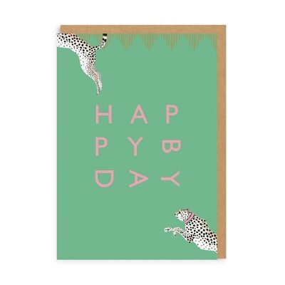 Happy Birthday Cheetah Greeting Card