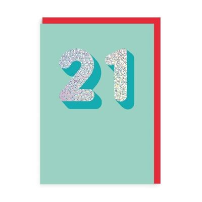 Age 21 Birthday Greeting Card