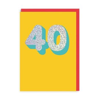 Carte de vœux d'anniversaire de 40 ans 1