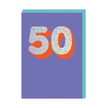 Carte de vœux d'anniversaire de 50 ans 1
