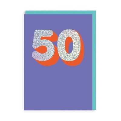 Carte de vœux d'anniversaire de 50 ans