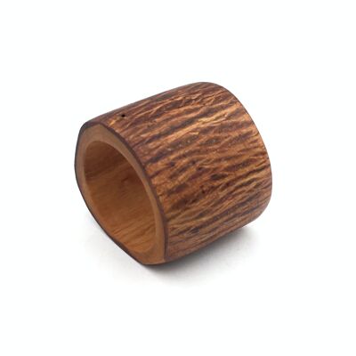 Naturally cut napkin ring made of olive wood