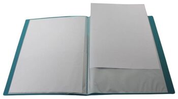 Livre de présentation / chemise de présentation EXXO by HFP, A4, en PP, avec 20 couvertures transparentes soudées et ouvertes, avec une poche sur le devant 4