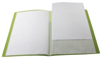 Livre de présentation / chemise de présentation EXXO by HFP, A4, en PP, avec 20 couvertures transparentes soudées et ouvertes, avec une poche sur le devant 6