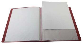 Livre de présentation / chemise de présentation EXXO by HFP, A4, en PP, avec 20 couvertures transparentes soudées et ouvertes, avec une poche sur le devant 8