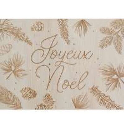 Holzkarte „Frohe Weihnachten“