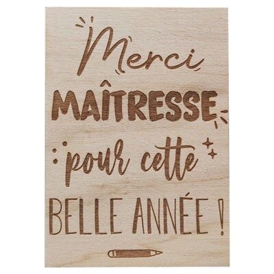 Carte "Merci Maîtresse"