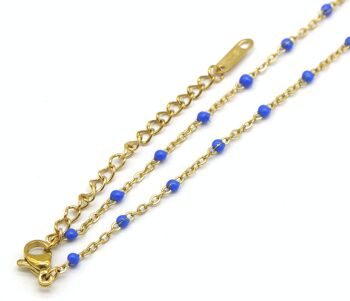 C-E20.4 N064-006G S. Collier Acier Points 40-45cm Bleu 2