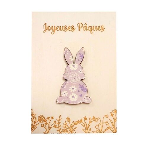 Carte "Petit lapin violet"