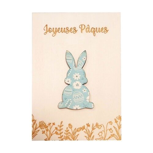 Carte "Petit lapin bleu"
