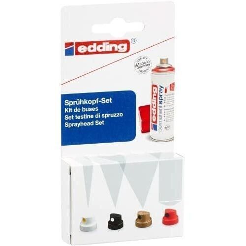 Edding 5200 Spray permanent kit de buses de pulvérisation - 6 buses interchangeables dans 4 largeurs de pulvérisation différentes, du trait fin (1 cm) aux grandes surfaces (14 cm)