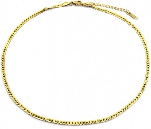 D-A3.3 N064-001G S. Steel Necklace 3mm Chain 40-45cm
