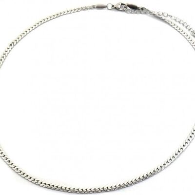 D-A17.1 N064-001S S. Steel Necklace 3mm Chain 40-45cm