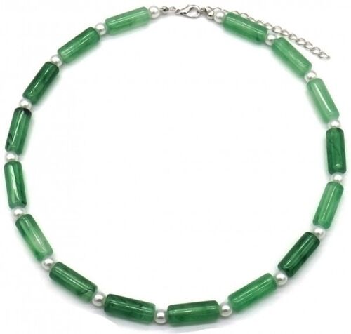 B-A11.1 N1659-004 Tube Necklace Green