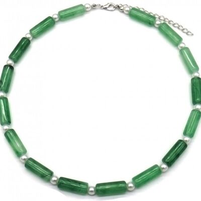 B-A11.1 N1659-004 Tube Necklace Green
