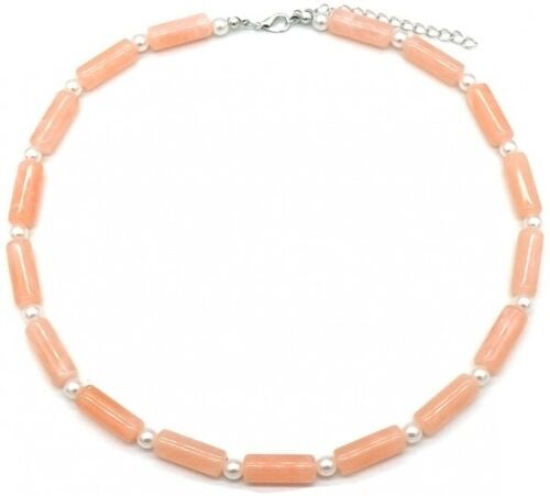 B-A11.2 N1659-004 Tube Necklace Pink