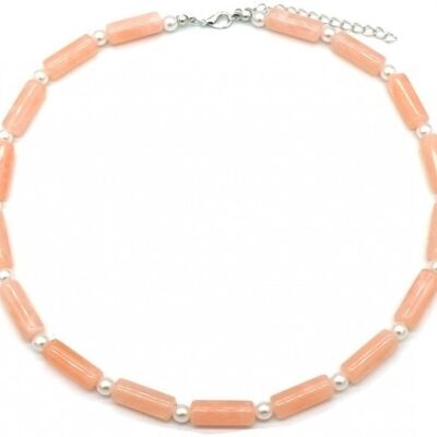 B-A11.2 N1659-004 Tube Necklace Pink