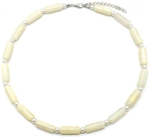 B-F24.2 N1659-004 Tube Necklace Beige