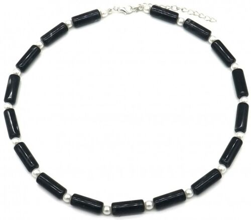 F-E11.1 N1659-004 Tube Necklace Black