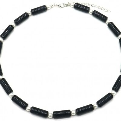 F-E11.1 N1659-004 Tube Necklace Black
