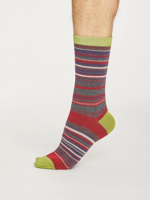 Lauritz Stripe Socks - Red