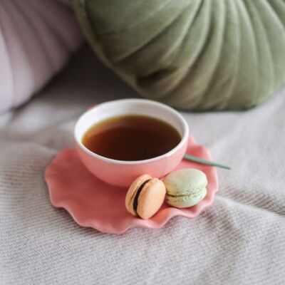 Tazza da tè in ceramica rosa