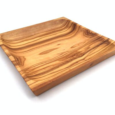 Plate 20 x 20 cm Square Olive wood serving plate