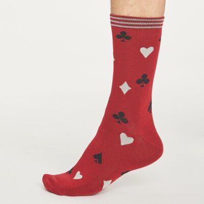 Men's Billiard Game Socks - Red