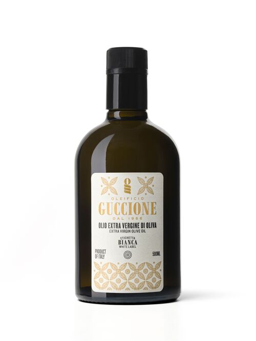 Etichetta Bianca 500ml - Olio Extra vergine d'oliva Premium