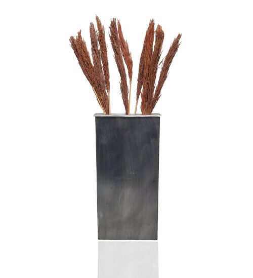 Grey metal industrial vases 45,5cm