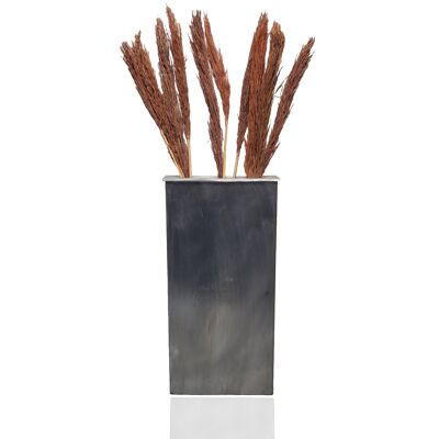 Industrielle Vasen aus grauem Metall 45,5 cm