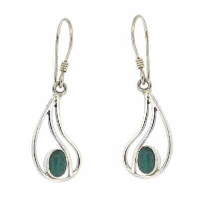 Turquoise Double Teardrop Earrings with and Presentation Box