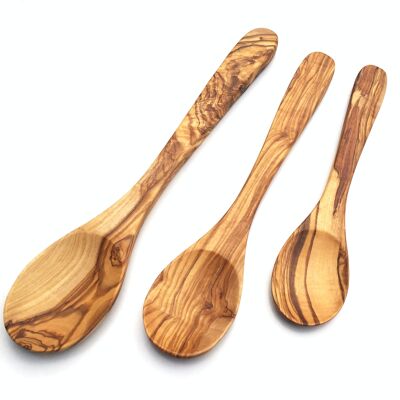 Cooking spoon Manhattan flat made of olive wood