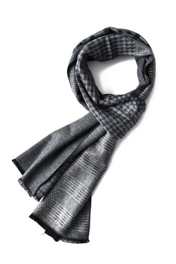 Dot, Tartan & Houndstooth Print Frayed Mens / Unisex Scarf 10