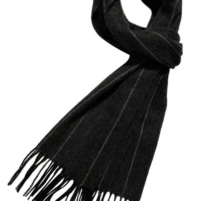 Écharpe en laine à fines rayures pour hommes / unisexes