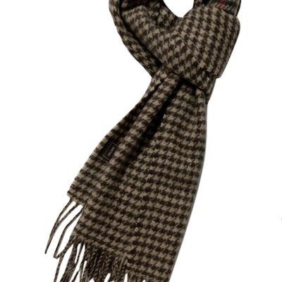 Houndstooth With Stripe Wool Mens / Unisex Scarf