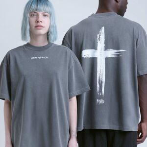 RYWD Cross T-shirt gris délavé