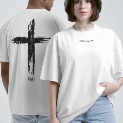 T-shirt RYWD Cross bianca