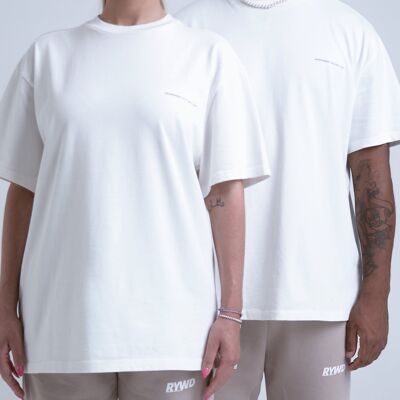 T-shirt con logo RYWD bianco sporco