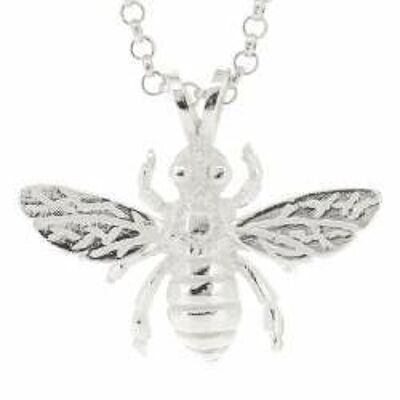 Honey Bee Pendant with 18" Trace Chain and Presentation Box