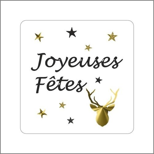 Joyeuses fêtes - wensetiket - rol van 500