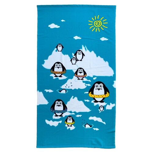 Serviette de plage microfibre 100% polyester Artic 70x140cm 250g/m²