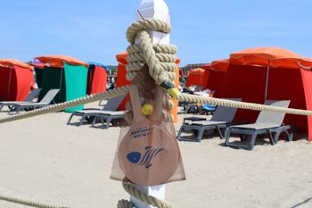 Kit de raquettes de plage en bois verni fabriqué en France de façon artisanale 15