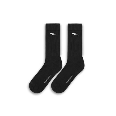 Calcetines negros con logotipo exclusivo de rayo