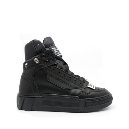 Sneaker Mid Cristian nera con teschio