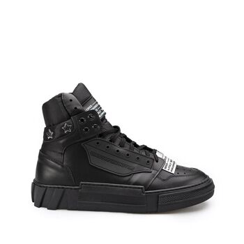 Sneaker Mid Cristian Nera Argent étoile 1