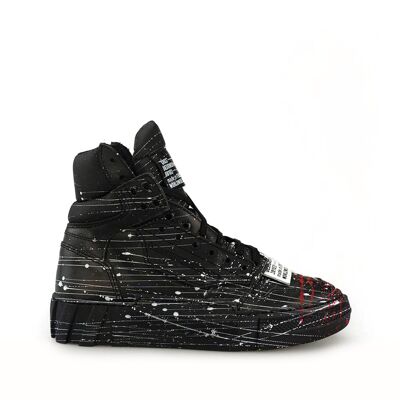 Baskets Mid Cristian Splashed noires